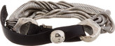 Thumbnail for your product : Goti Silver & Leather Snake Chain Bracelet