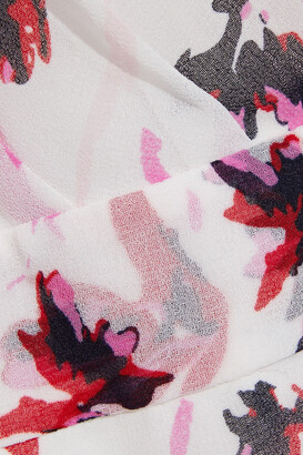 Diane von Furstenberg Kathy Floral-print Chiffon Mini Wrap Dress