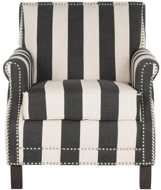 Safavieh Easton Rustic Glam Upholstered Club Chair w/ Nailheads