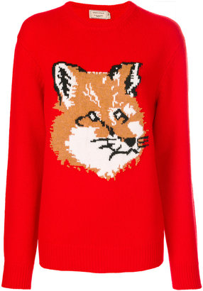 MAISON KITSUNÉ fox pattern jumper
