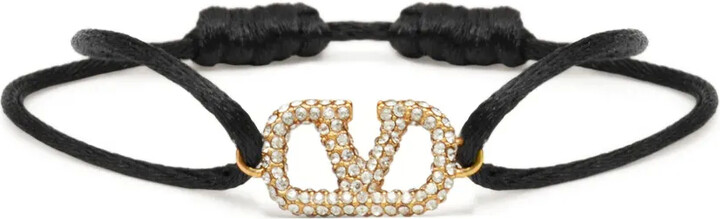 Valentino Garavani VLogo Signature crystal-embellished bracelet