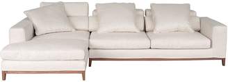 CitySide Contemporary Oslo Cream 3 Seater Sofa & Compact Left Chaise
