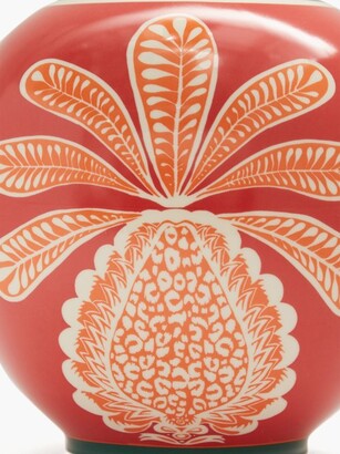 La DoubleJ Big Pineapple 18kt-gilded Porcelain Vase - Red Multi