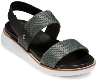 Cole Haan ZeroGrand Global Perforated Leather Sport Slingback Sandals