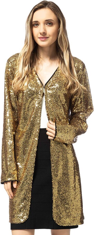 ladies gold sequin jacket