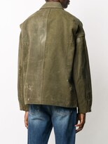 Thumbnail for your product : Readymade Distressed Button-Up Shirt Jacket