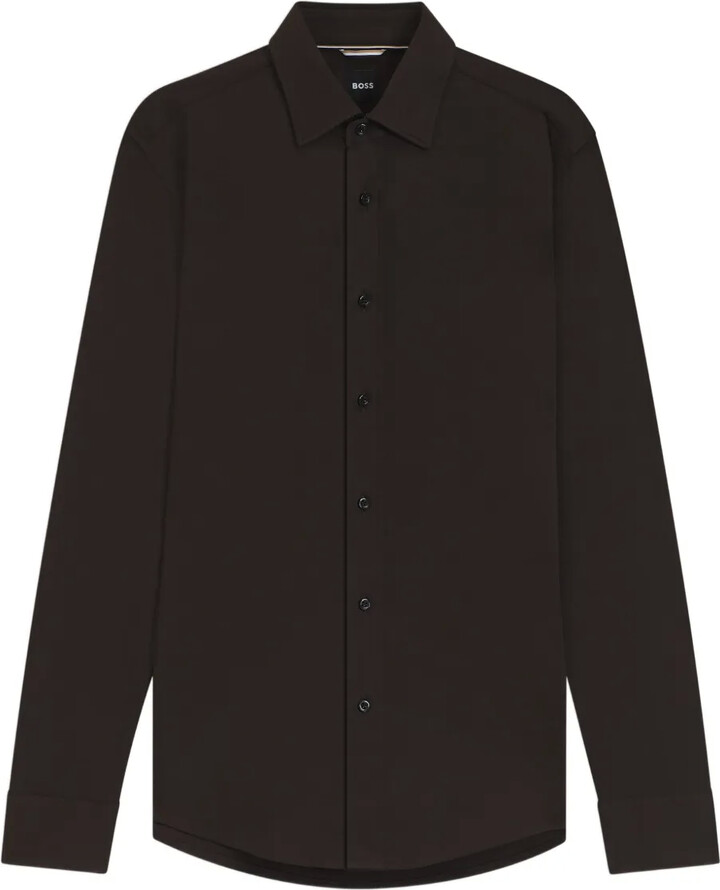 HUGO BOSS Long-Sleeve Button-Fastening Shirt