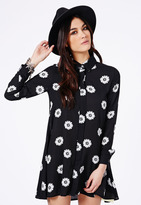 Thumbnail for your product : Missguided Rosalina Daisy Print Shirt Dress
