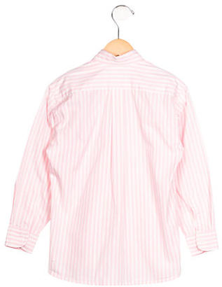 Oscar de la Renta Boys' Striped Button-Up Shirt