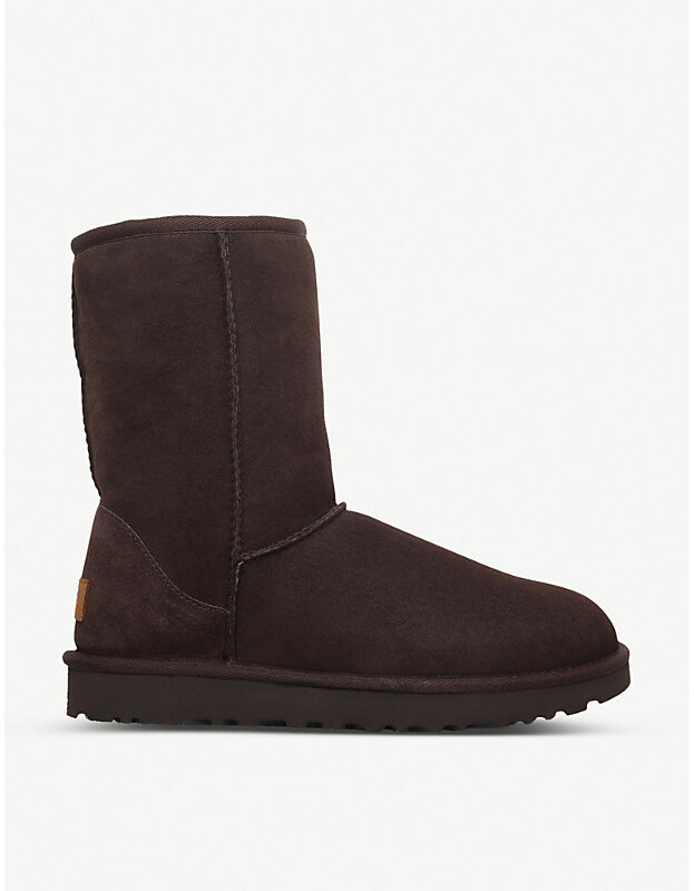 Womens Dark Brown Classic II Short Sheepskin Boots Eur 38/5 Uk Women