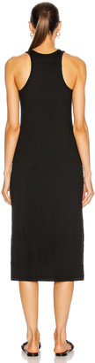 Enza Costa Matte Jersey Side Slit Sheath Dress in Black | FWRD