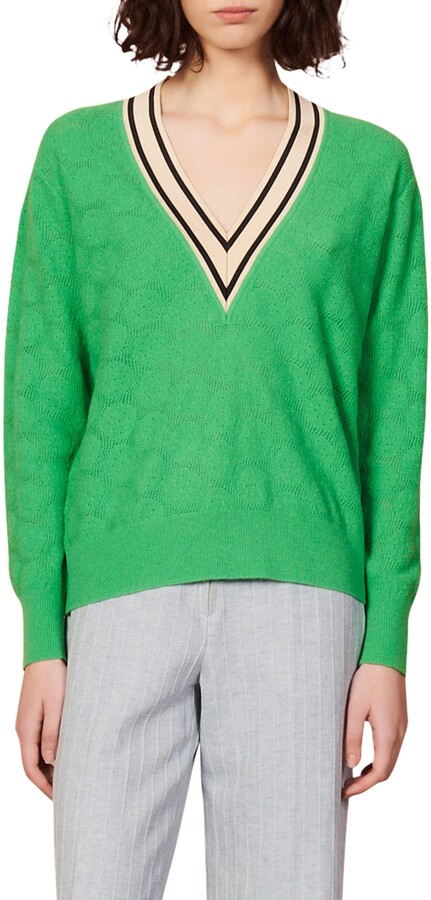 sandro green sweater
