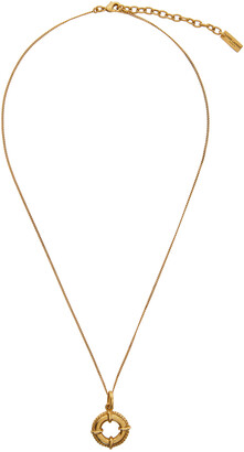 Saint Laurent Gold Lifebuoy Pendant Necklace