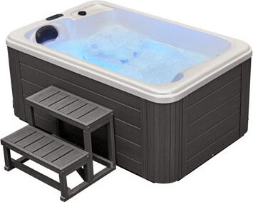 Luxury Spas Cashmere 2-Person 15 Jet Hot Tub with Ozonator In Gray