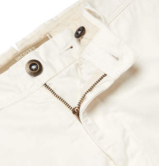 Incotex Slim-fit Cotton-blend Twill Trousers - Off-white