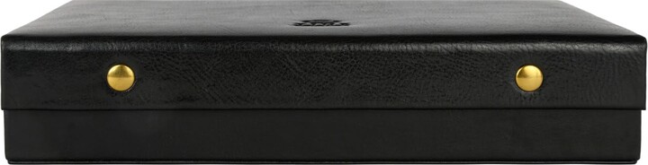 Time Resistance Womens Leather Jewelry Box Accessory Box In Black - The Line Of Beauty