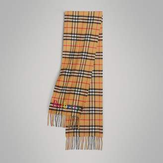Burberry Childrens The Mini Classic Cashmere Scarf with Archive Logo