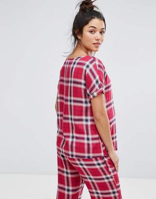 ASOS Maternity Check Tee & Trouser Pyjama Set