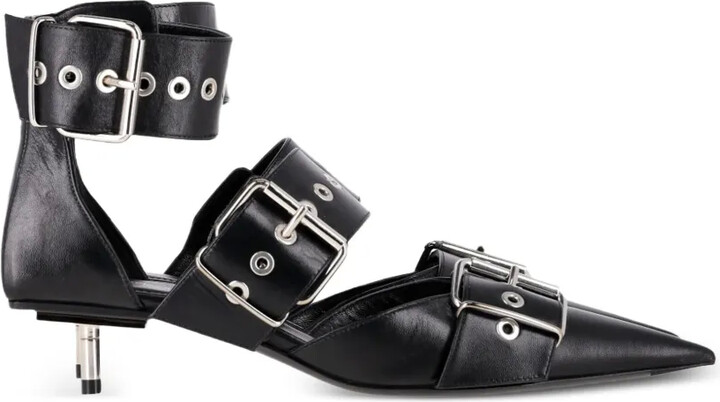 Balenciaga Pre-Owned Buckle Leather Stiletto Pumps