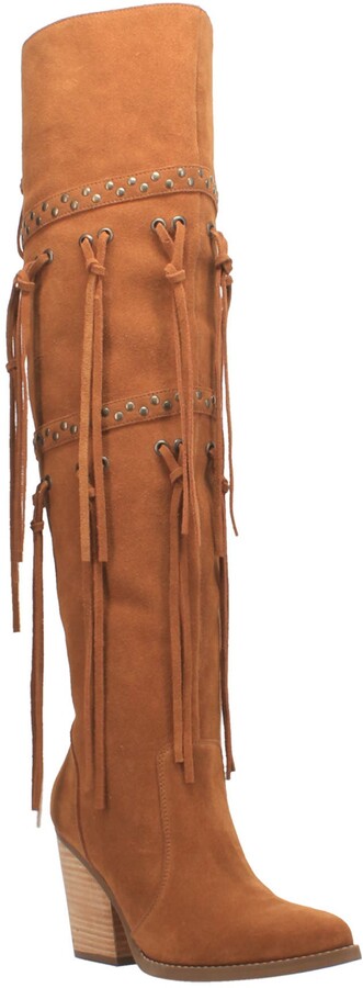 Fringe Over Knee Boots | Shop the world's largest collection of fashion |  ShopStyle