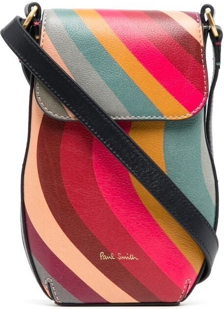 Paul Smith Stripe-Print Leather Crossbody Bag - ShopStyle