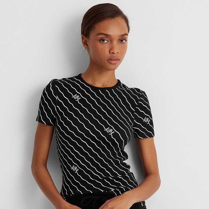 women's black striped shirt