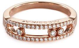 Messika 'Baby Move Pavée' diamond 18k rose gold ring