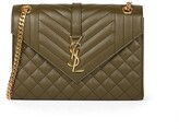 Thumbnail for your product : Saint Laurent Medium Envelope Monogram Matelassé Leather Shoulder Bag