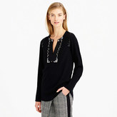 Thumbnail for your product : J.Crew Collection jeweled satin top