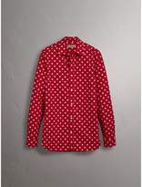 Thumbnail for your product : Burberry Polka-dot Cotton Flannel Shirt