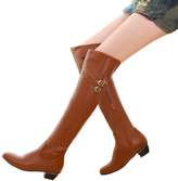 Thumbnail for your product : Susanny Pu Leather Wide-Calf Over The Knee Double-Buckle Women's Riding Thigh High Boot 11 B (M) US