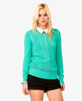 Thumbnail for your product : Forever 21 Ribbed Cable Knit Sweater
