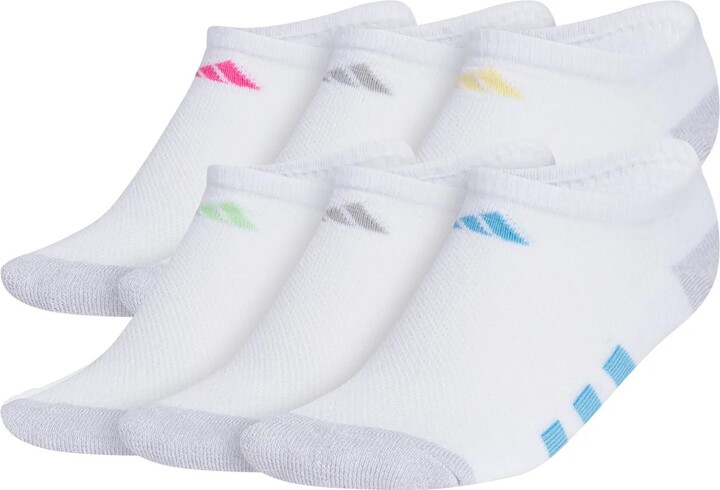 adidas Athletic Cushioned Kids' No Show Socks 6 Pack