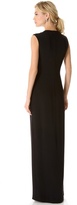 Thumbnail for your product : Reem Acra Sleeveless Plunge Neck Gown