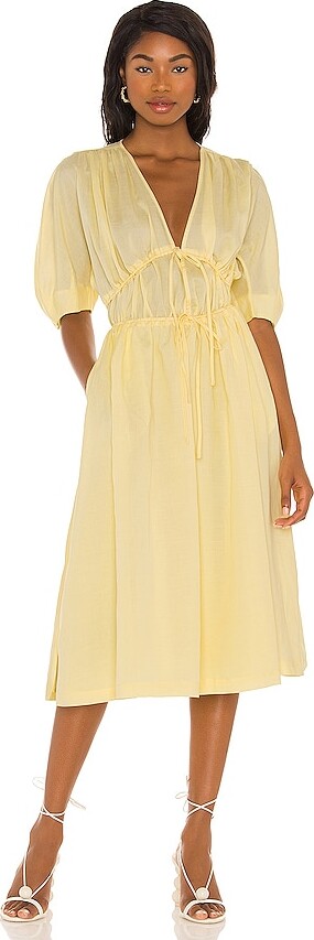 pale yellow wrap dress Big sale - OFF 71%