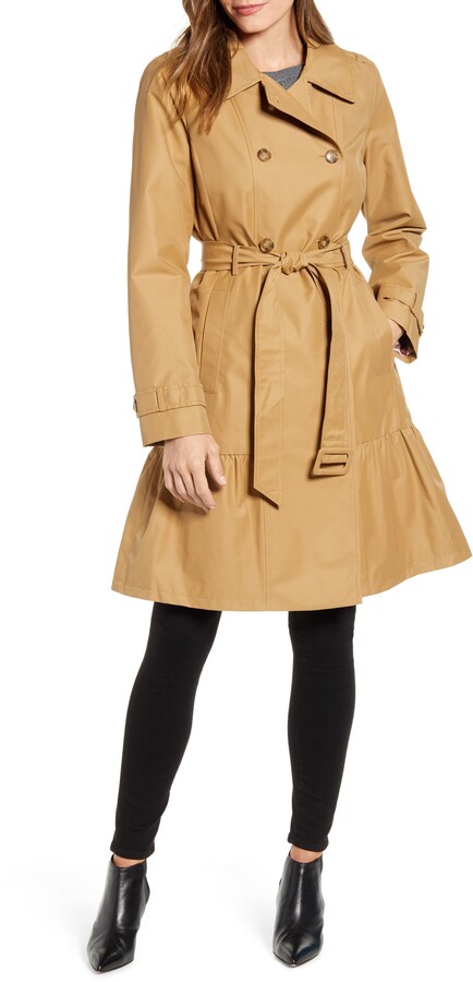 kate spade ruffled wrap coat