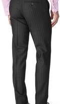 Thumbnail for your product : Charles Tyrwhitt Charcoal slim fit saxony business suit pants