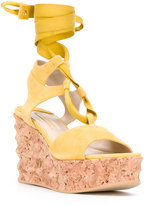 Thumbnail for your product : Paloma BarcelÃ3 Irmine cork wedge sandals