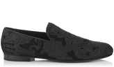 Thumbnail for your product : Jimmy Choo Sloane Black Paisley Jacquard Slippers