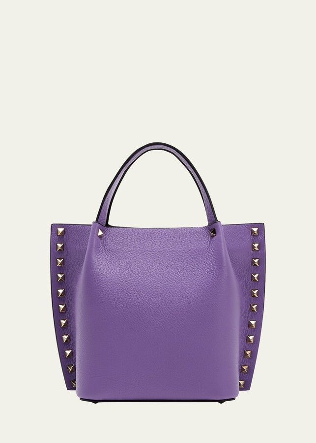 Valentino Garavani Rockstud Small Calfskin TopHandle Tote Bag ShopStyle