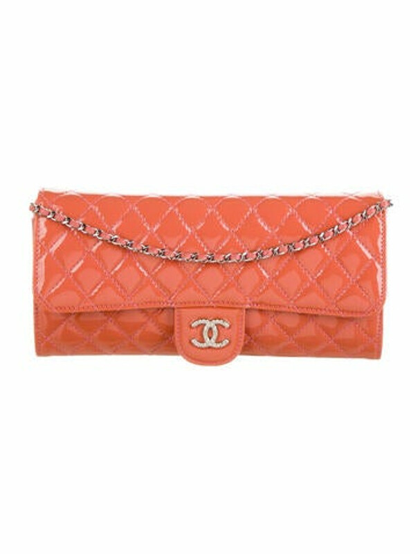orange patent bag