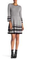 Thumbnail for your product : Eliza J Bell Sleeve Fit & Flare Sweater Dress
