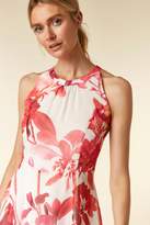 Thumbnail for your product : WallisWallis Cream Tropical Print Fit And Flare Dress