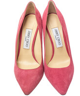 Thumbnail for your product : Jimmy Choo Pink Suede Romy Pointed Toe Pumps Size 38