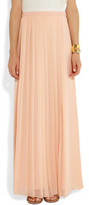 Thumbnail for your product : Tibi Pleated silk crepe de chine maxi skirt