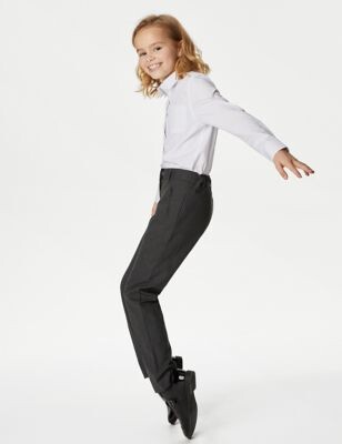M&S Collection Girls' Slim Leg School Trousers (2-18 Yrs) - ShopStyle