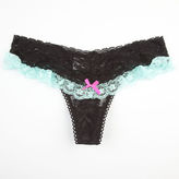 Thumbnail for your product : Contrast Ruffled Lace Thong