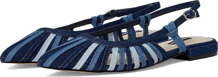 Nine West Duria Women's Shoes Blue Denim : 9 M, Leather/Rubber