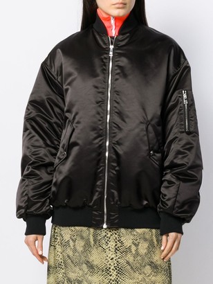 MSGM embroidered logo puffer jacket