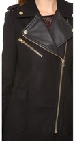 Thumbnail for your product : Juicy Couture Wool Melton Moto Coat